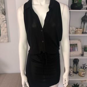 Theory button down minidress